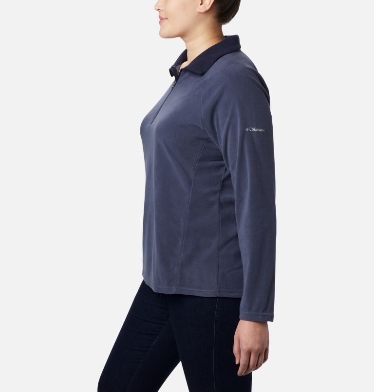 Women's Columbia Glacial IV 1/2 Zip Sweatshirts Navy | Plus Size CA-TL8A5